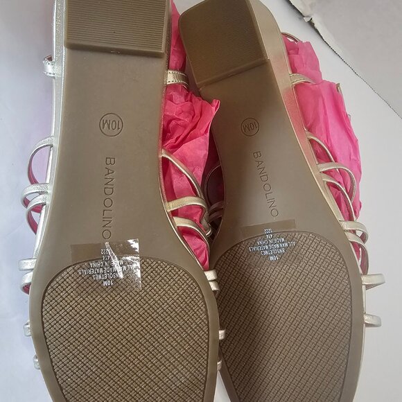 Bandolino Women's Soletme3 Wedge Sandal GOLD SZ 10 - Picture 6 of 8